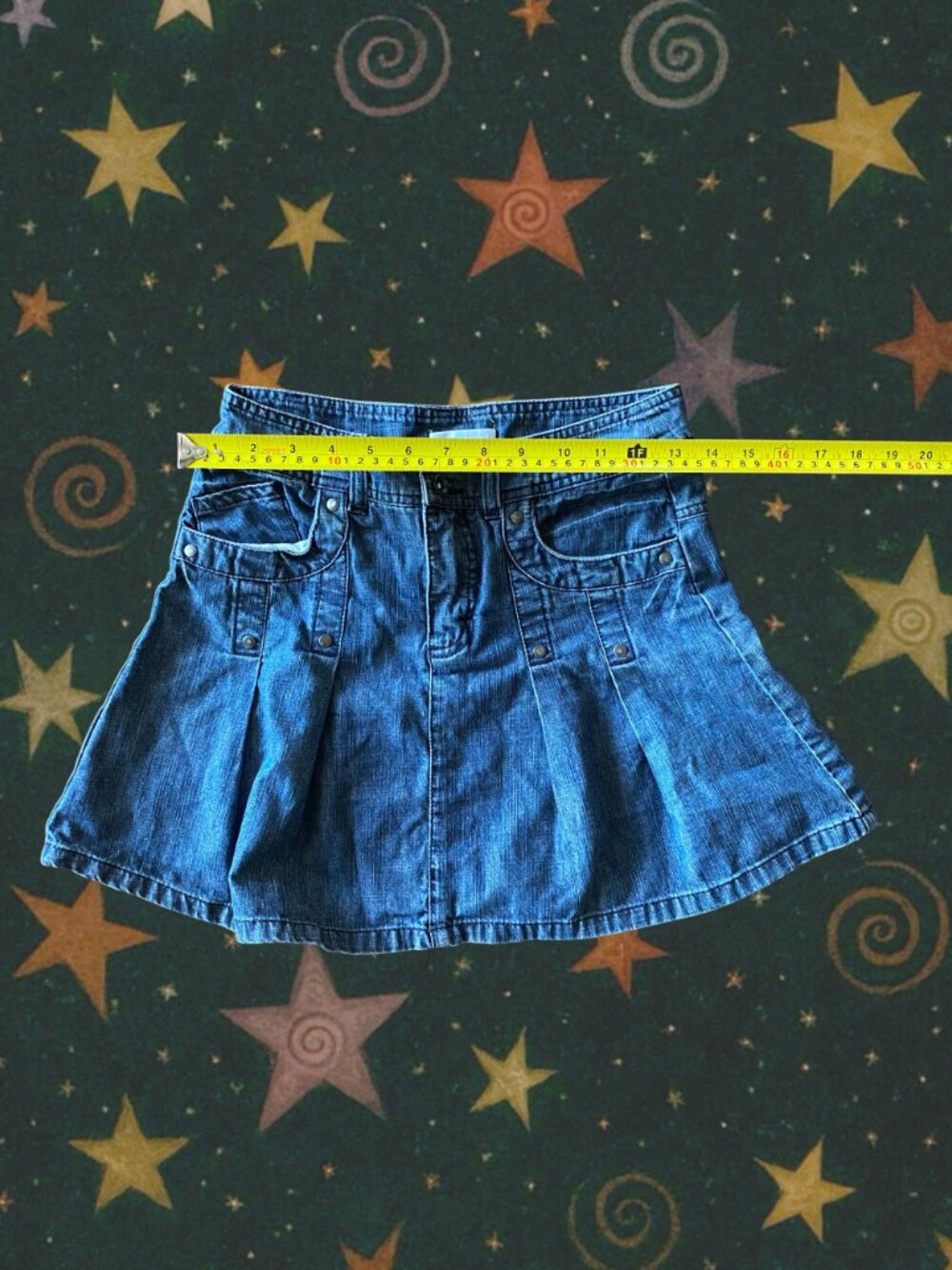 Y2K Mini Ruffle Jean Skirt - Picture 3 of 4